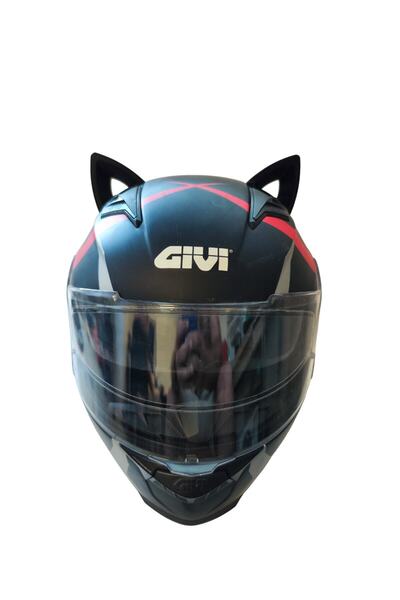 3dfabrick Kask Süsü -kedi Kulağı Rüzgar Tutmaz Siyah 20 adet