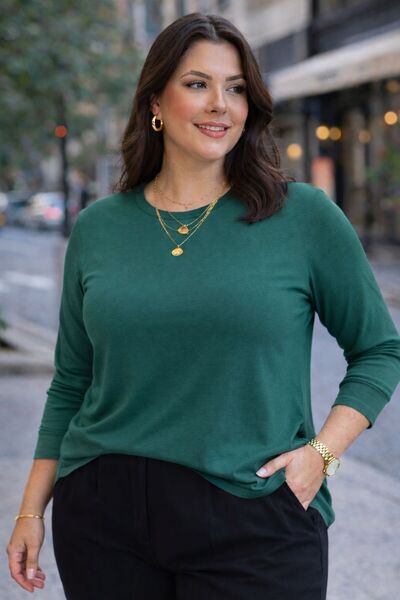 OYERGA MODA Women's Plus Size Oversized Basic Blouse