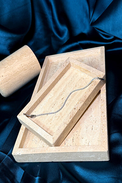 MOONİ ACCESSORİES Elegant Design Waterway Model Zircon Crystal Stone Silver S...