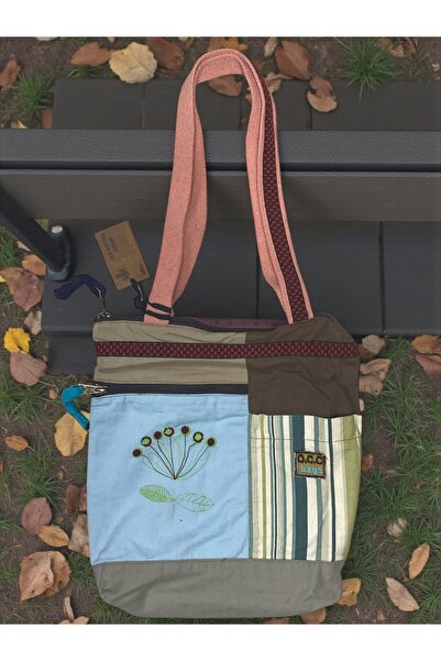 Old Cotton Vintage Colorful Ethnic Medium Size Beach Daily Women's Shoulder B...