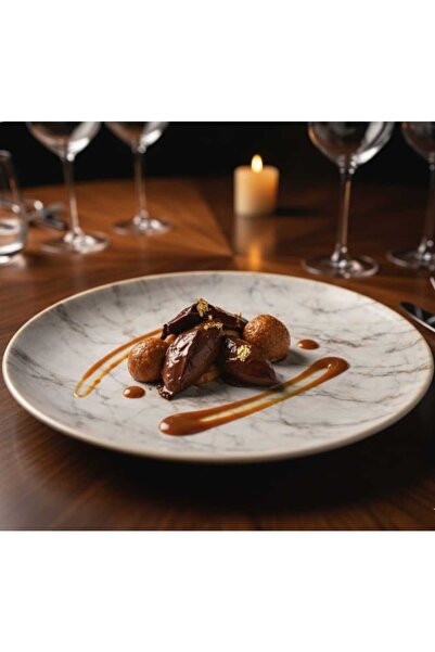 REBORN Boxed Set of 6 Porcelain Cake / Breakfast Plates — 22 cm — Gift & Dowr...