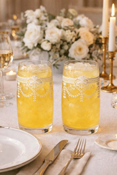 Jenisa Coronam Model Patterned Water & Soft Drink Glass – Elegant Transparent...