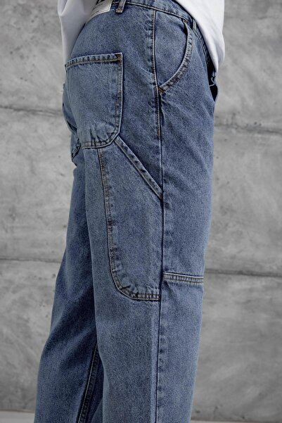 NOMARC Сини Mb мобилен телефон Подробно описание Широки дънки