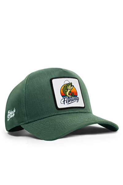 BlackBörk Fishing Logo Cordura Petrol Green Baseball Cap