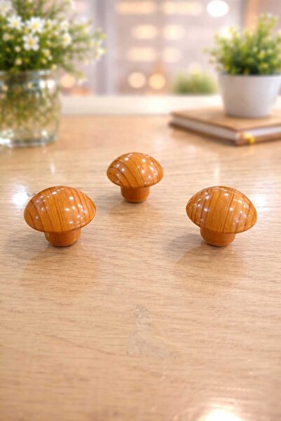 ARON (3 ADET) MANTAR DÜĞME KULP MOBİLYA ÇEKMECE MUTFAK ÇOCUK ODASI DOLAP KAPA...