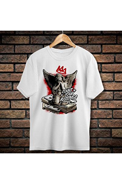 CXO Craft Men's T-Shirt with Printed, Count your Blessings, Cotton