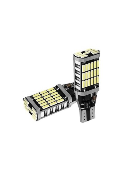 Point 2 Adet T15 W16w Canbus 45 Led Beyaz Geri Vites Park Ampülü
