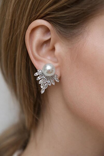 Çelik Zirkon taşlı küpe