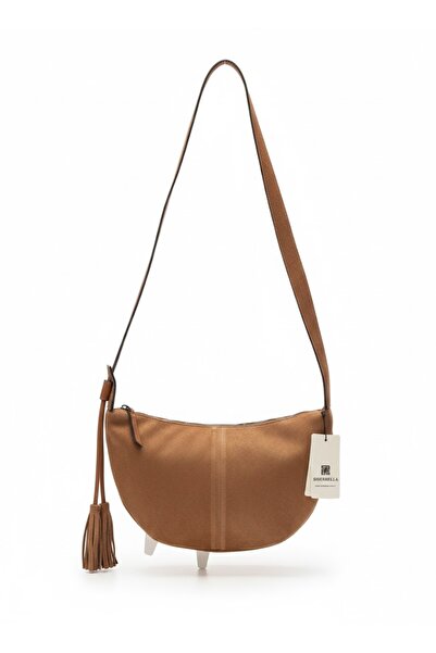 LastStep Süet Yarım Ay (Hobo) Askılı Omuz Çantası.