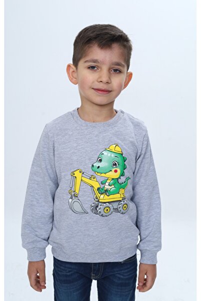 Toontoy Φούτερ με τύπωμα για αγόρια με λαιμόκοψη και κουμπώματα στους ώμους