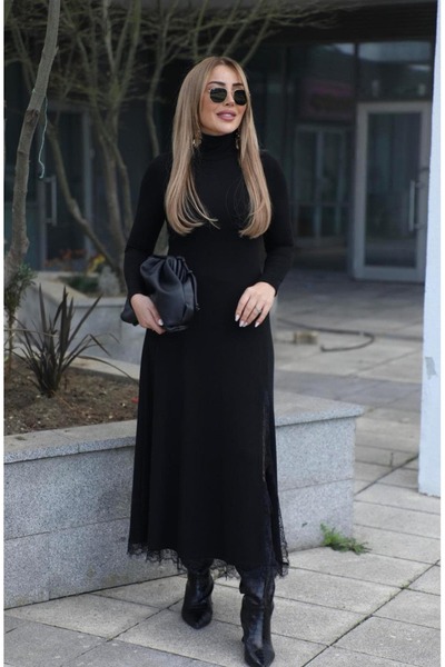 Marka Giyim Lace Detail Strawberry Fisherman Dress