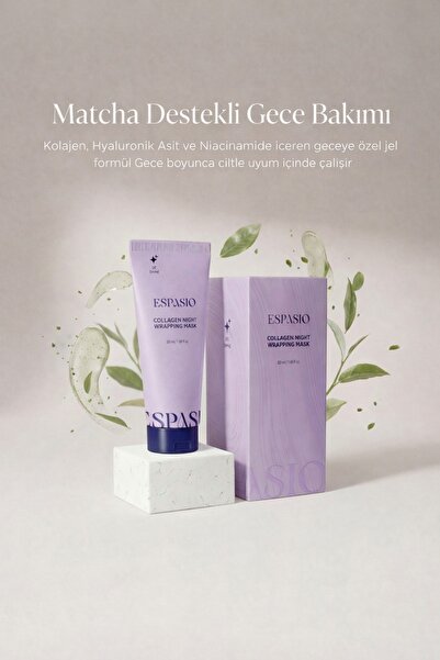 ESPASIO Soyulabilen Kolajen Maske Hyarulonik Asit Cica Niacinamide Matcha Özl...
