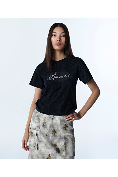 Twist DESENLİ STRASS TAŞ BASKILI TİŞÖRT