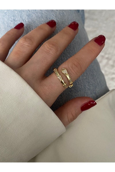 Pinery Jewels إصدار محدود - خاتم نسائي من حجر الزركون مع تعديل من الأسفل