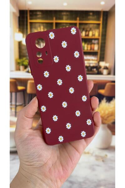 Vip Case Redmi Note 12S Compatible White Daisy Patterned Silicone Shock-Absor...