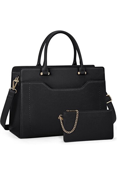 RAINSMORE Laptop Tote Bags for Women 15.6 Inch Designer Ladies Leather