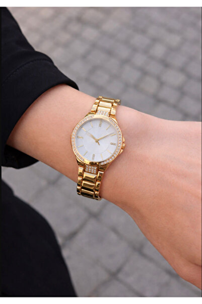 Choppers Altın rengi metal kordon kadın kol saati