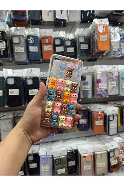 TECNOTREND Galaxy A50/A50S/A30 Uyumlu Ayıcık Desenli Kabartma Hologram Telefo...