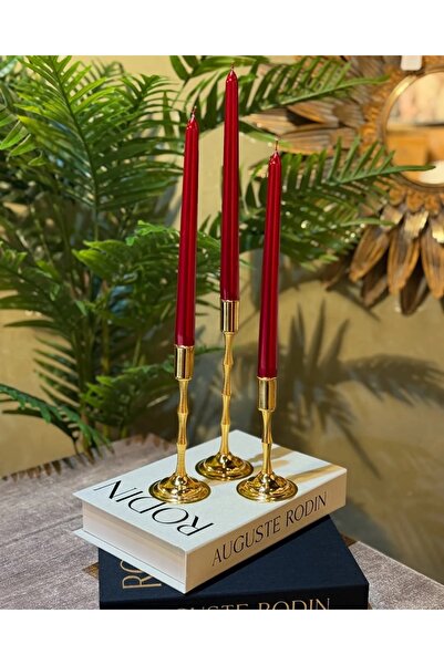 HaRe Home 3'lü Metal Şamdan Seti