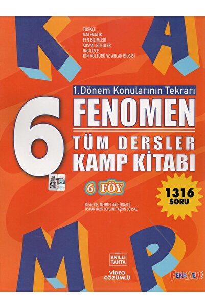 Fenomen Yayıncılık Fenomen 6.Sınıf Tüm Dersler Kamp Kitabı 1.Dönem Konuların ...