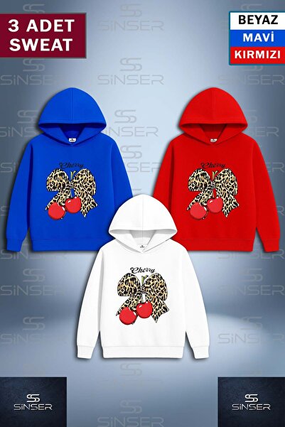 SS SİNSER Φούτερ με στάμπα  "SWEAT 3LU "με σχέδιο λεοπάρδαλης κεράσι " και εκ...