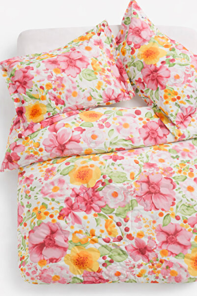 İQON Double Duvet Cover Set Lotus Pink Setçi̇ft