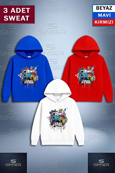 SS SİNSER Φούτερ με στάμπα  "SWEAT 3LU "GAME ON PLAYER RENKLI "