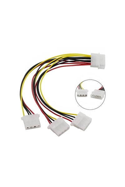 WOZLO Power Çoklayıcı Kasa Içi 4 Pin Molex 1 Erkek 3 Dişi Kablo