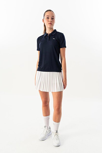 MARATON Regular Women's Polo Neck Navy T-Shirt