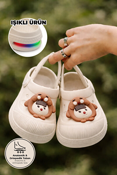 Beınsteps صنادل أطفال مضاءة ومريحة وخفيفة الوزن ونعل إيفا صنادل أطفال