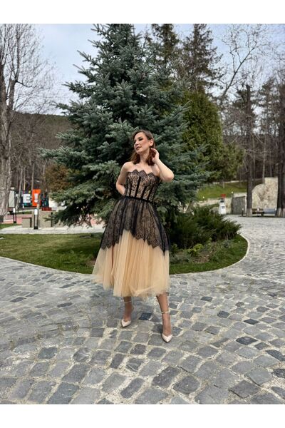 Anastasia Atelier Evening dress, occasion dress with black chantilly lace and...