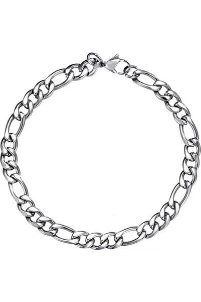 Valdora Vd Figaro Men's Chain Steel Silver Bracelet