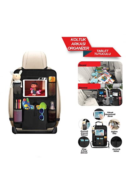 Lazer Store Органайзер за задната седалка на колата, държач за таблет и телеф...