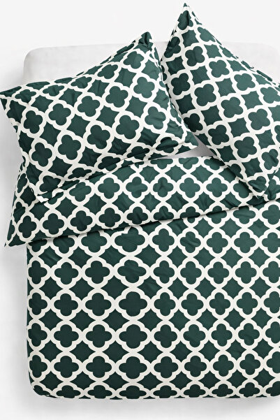 İQON Double Duvet Cover Set Honeycomb Petrol Setçi̇ft