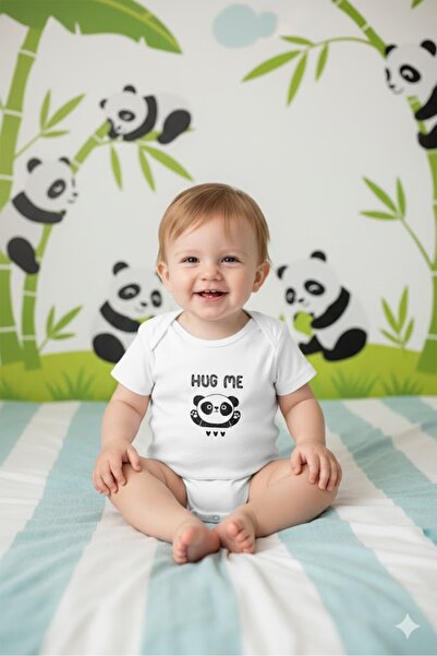 Rany Baby Kids Organic 100% Cotton Hug Me Printed Baby Bodysuit with Snap Fas...