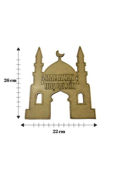 MODAT Ramazan Hoş Geldin Boyama Etkinliği Anaokulu Kreş Ramazan Bayram Oruç Cami Mahya (10 Adet)