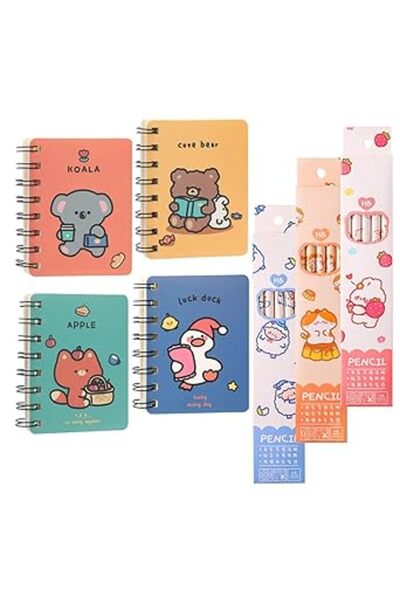 Generics مجموعة أقلام رصاص خشبية للأطفال من MAKINGTEC، دفاتر ملاحظات صغيرة من...