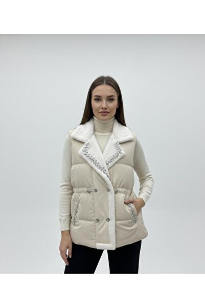 Rabiossa Women's Design Fur Inflatable Vest