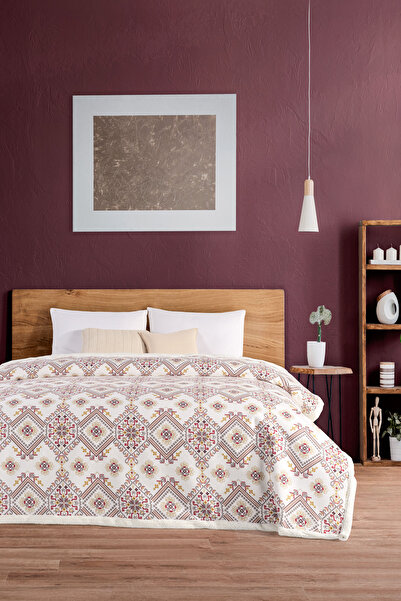 Monolisse Sherpa Damon Blanket Double Size Dark Burgundy 200X230Cm