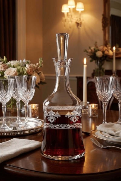 Jenisa 1300 ml El Yapımı Şeffaf Cam Karaf – İnsigne Model Su Meşrubat ve Kokt...