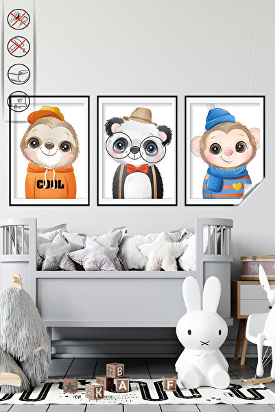 Akıllı Kağıt Statik Tutunma Özellikli Tablo - Poster Çocuk Odası (Model-21)