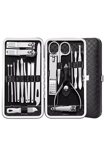 OEM Professional 19-Piece Nail & Foot Care Set in PU Case