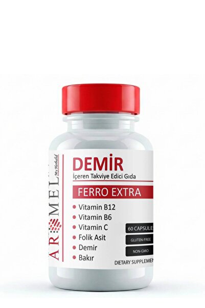 Aromel Iron Capsule 60 Pieces |   Capsule Supplement Food Containing Iron, Co...