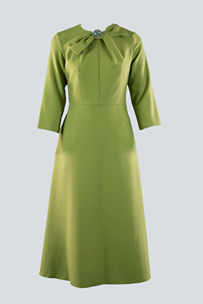 IDYL Midi Dress with Bow Collar