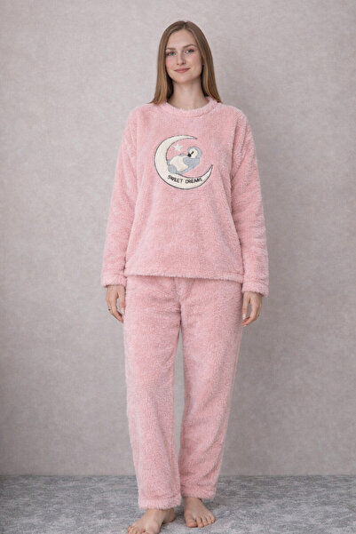 CHARME Noveya Koala Figürlü Ekru Kışlık Peluş Pijama Takımı – Yumuşak Dokulu ...