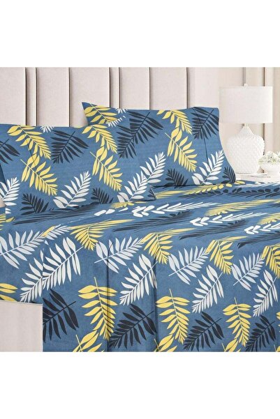 BSB HOME ® Glace Cotton 180 TC Big Flower Printed Single Bedsheets with 1 Kin...