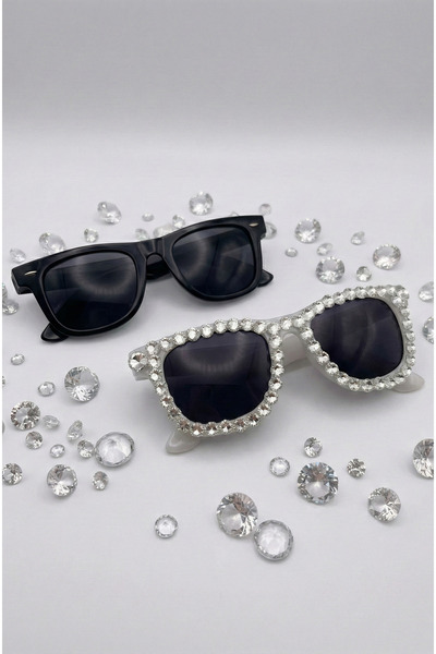 Happyline 2 Pieces after Party Glasses, Party Glasses, Rhinestone Bride Glass...