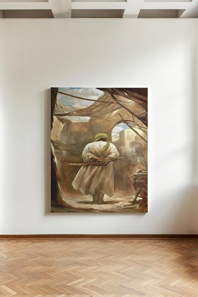 Kanvaspera Hz. Ali - Kanvas Tablo - Zülfikar ve Aslan Temalı, Dini Duvar Deko...