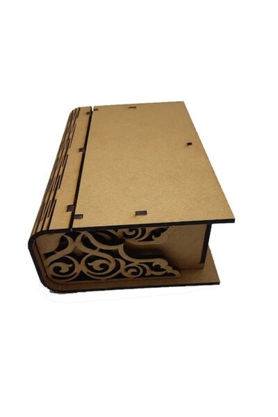 INEDIT CRAFT MDF Book Box with Hinged Lid