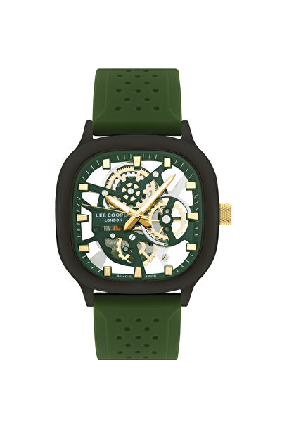 Lee Cooper Men's Square Analog Dark Green Dial Watch - LC07973.077